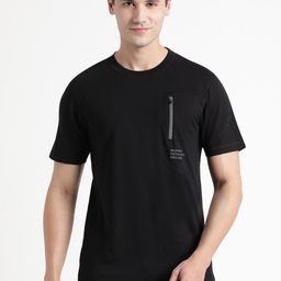 Wildcraft Pure Cotton Rapid-Dry Anti-odour Breathable T-shirt With Zip Detail Pocket-image-53