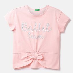 United Colors of Benetton Girls Typography Printed Cotton T-shirt-image-25