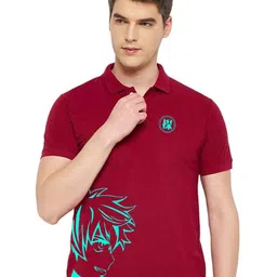 Polo Plus Men Printed Polo Collar T-shirt-image-30