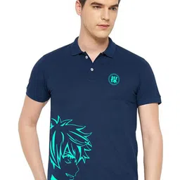 Polo Plus Men Printed Polo Collar Dri-FIT Applique T-shirt-image-27