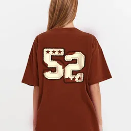 MISCHIEF MONKEY Printed Round Neck Short Sleeves Cotton T-shirt-image-93