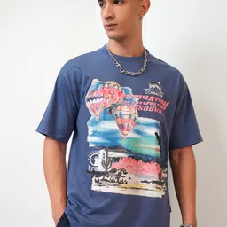 HIGHLANDER Graphic Printed Drop Shoulder Sleeves Relaxed Fit T-shirt-image-15
