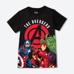 YK Marvel Boys Avengers Printed Applique T-shirt-image-101