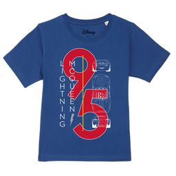 Disney by Wear Your Mind Boys Blue & Red Typography Cars Printed Pure Cotton T-shirt-image-95