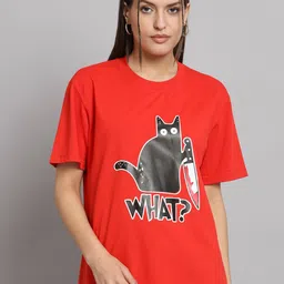 GRIFFEL Graphic Printed Drop Shoulder Sleeves Cotton Oversized T-shirt-image-11