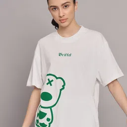 GRIFFEL Graphic Printed Drop-Shoulder Sleeves Cotton Oversized T-shirt-image-65