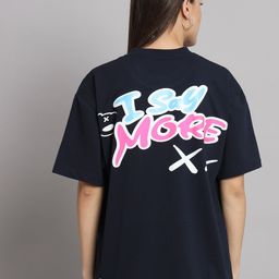 GRIFFEL Typography Printed Drop-Shoulder Sleeves Cotton Oversized T-shirt-image-51
