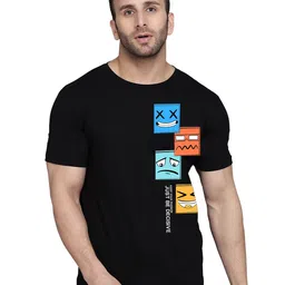 SLOWLORIS Graphic Printed Round Neck Casual T-shirt-image-87