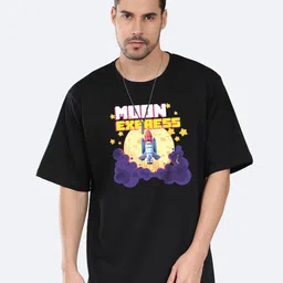 Mad Over Print Graphic Printed Cotton Oversized T-shirt-image-87