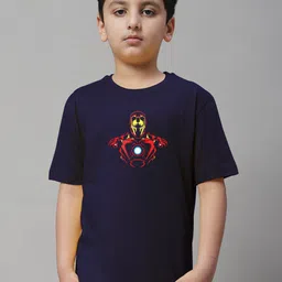 Friskers Boys Iron Man Printed Pure Cotton T-shirt-image-78