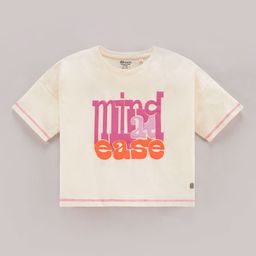 edheads Girls Typography Printed Azo Free Cotton Boxy T-shirt-image-66