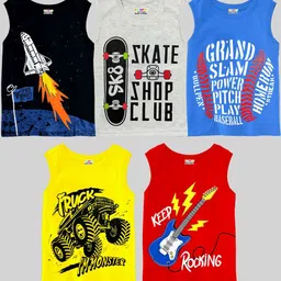 KUCHIPOO Boys 5 Printed Applique T-shirt-picture-26
