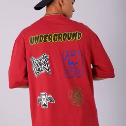 The Indian Garage Co Men Graphic Printed Drop Shoulder Sleeves Oversized T-shirt-image-17