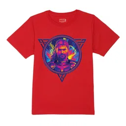 Wear Your Mind Boys Thor Printed Round Neck Short Sleeves Cotton Regular T-shirt-image-56