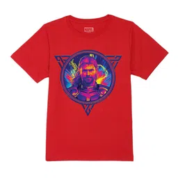 Wear Your Mind Boys Thor Printed Round Neck Short Sleeves Cotton Regular T-shirt-image-78