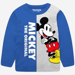 BONKIDS Boys Humour and Comic Mickey Mouse Printed Cotton T-shirt-image-50