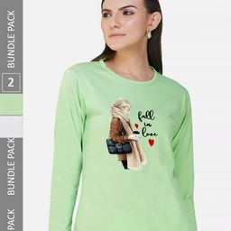 CHOZI Pack Of 2 Typographic Printed Long Sleeves Cotton T-shirt-picture-12