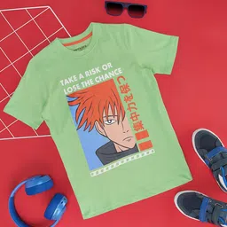 Pantaloons Junior Boys Graphic Printed Cotton T-shirt-image-89