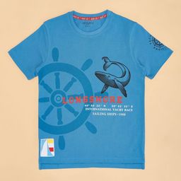 Pantaloons Junior Boys Printed Round Neck Cotton Tshirt-26