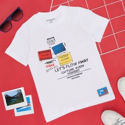 Pantaloons Junior Boys Typography Printed Round Neck Short Sleeves Cotton T-shirt-image-26