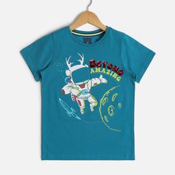 Allen Solly Junior Boys Printed Round Neck Short Sleeves Cotton T-shirt-image-98