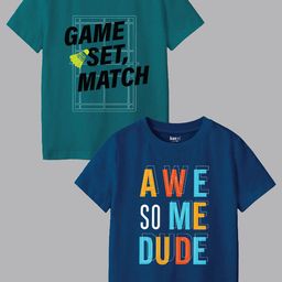 BAESD Boys Typography 2 Printed Applique T-shirt-image-12