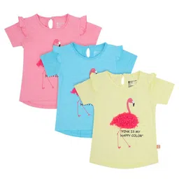 Bodycare Kids Girls Set of 3 Printed T-shirt-10