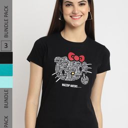 Fabflee Pack Of 3 Printed Cotton T-shirt-picture-28