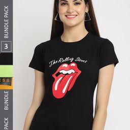 Fabflee Pack Of 3 Typography Printed Cotton T-Shirt-image-132