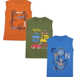 Dollar Champion Kidswear Boys Typography 3 Printed Applique T-shirt-image-101