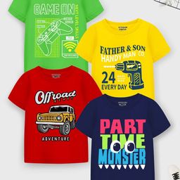 YK X Trampoline Boys Typography 4 Printed Applique T-shirt-16