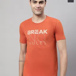 VIMAL JONNEY Pack Of 2 Typography Printed Round Neck Cotton T-shirt-image-9