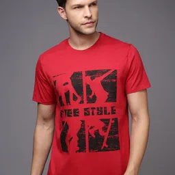 HRX by Hrithik Roshan Men Graphic Printed Round Neck T-shirt-image-47