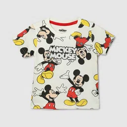 max Boys Mickey Mouse Printed Cotton T-shirt-image-18