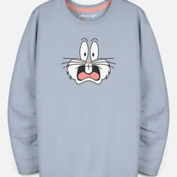 HELLCAT Boys Graphic Bugs Bunny Printed Round Neck T-shirt-image-10