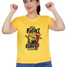 TAJNAN Women Typography Printed Applique T-shirt-image-85
