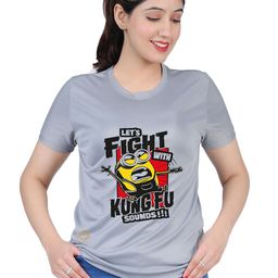 TAJNAN Women Typography Printed Applique T-shirt-image-39