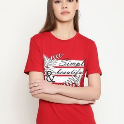 FUTURO Women Typography Printed Applique T-shirt-image-86