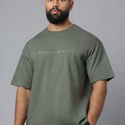 MuscleBlaze Unisex Typography Printed Round Neck Cotton Relaxed Fit T-shirt-picture-14