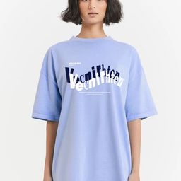 MISCHIEF MONKEY Typography Printed Drop-Shoulder Sleeves Oversized Cotton T-shirt-picture-32