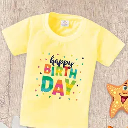 Babywish Kids Typography Printed Round Neck Cotton Relaxed Fit T-shirt-picture-17