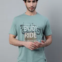 Cantabil Men Typography Printed Applique T-shirt-image-16