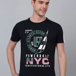 Cantabil Men Typography Printed Round Neck T-shirt-image-52