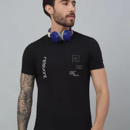 Cantabil Men Typography Printed Applique T-shirt-image-90