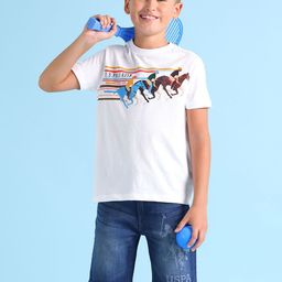U.S. Polo Assn. Kids Boys Printed Round Neck Short Sleeves Regular Fit T-shirt-image-93