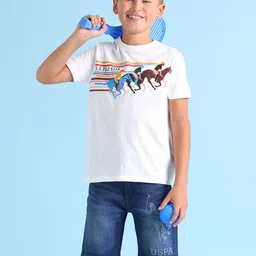 U.S. Polo Assn. Kids Boys Printed Round Neck Short Sleeves Regular Fit T-shirt-image-85