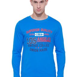 DYCA Men Blue Typography Printed Pure Cotton T-shirt-image-53