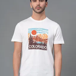 Red Tape Men Graphic Print 100% Cotton Round Neck Half Sleeve T-Shirt-image-73