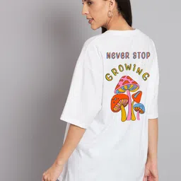 Imsa Moda Graphic Printed Drop-Shoulder Sleeve Cotton T-shirt-image-19
