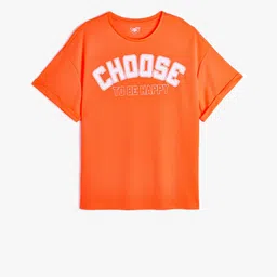 Koton Typography Printed Oversized T-shirt-image-12
